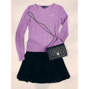 Ralph Lauren Sport, Italian Lambswool Cable Knit Sweater - Size Med - Like New